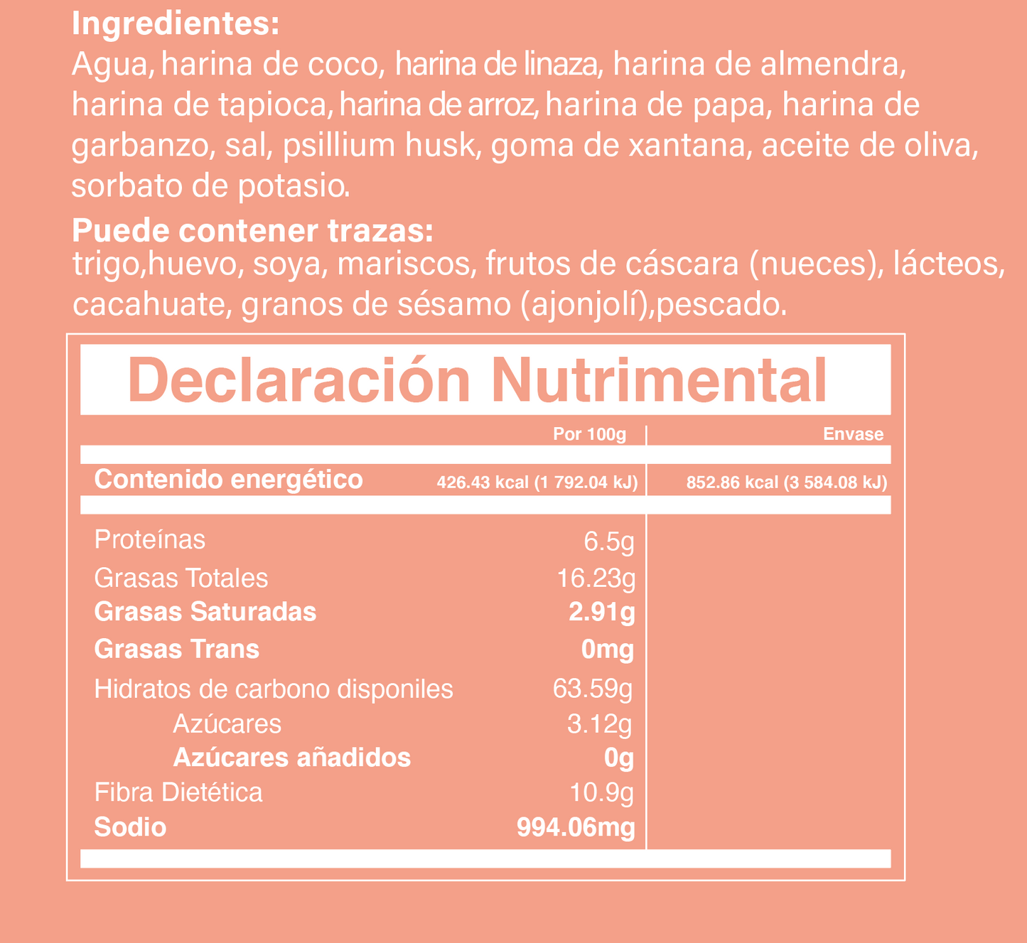 
                  
                    Tortillas de Linaza Gluten Free
                  
                